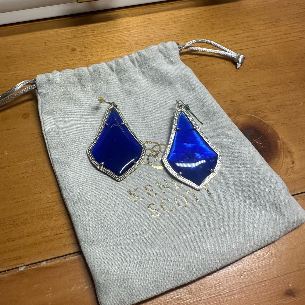 Kendra Scott Blue and Silver Earrings